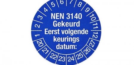 Keurings stickers NEN3140