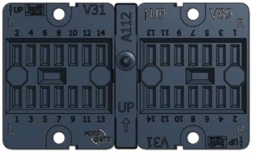 V89 socket - Faston terminal, panel mount 8 pole